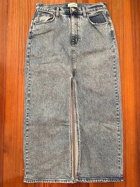 Universal Thread High-Rise Front Slit Denim Maxi Denim Skirt